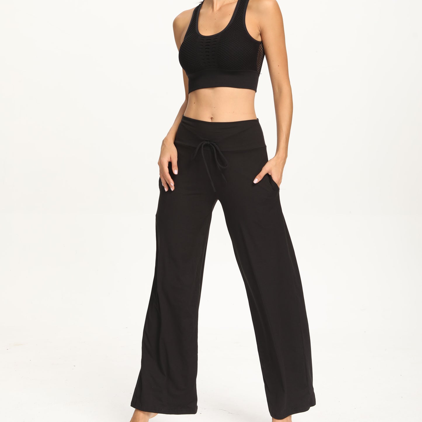 30% off Calças De Perna Larga Loungewear Estilo Casual Mulheres frete grátis para Portugal Continental