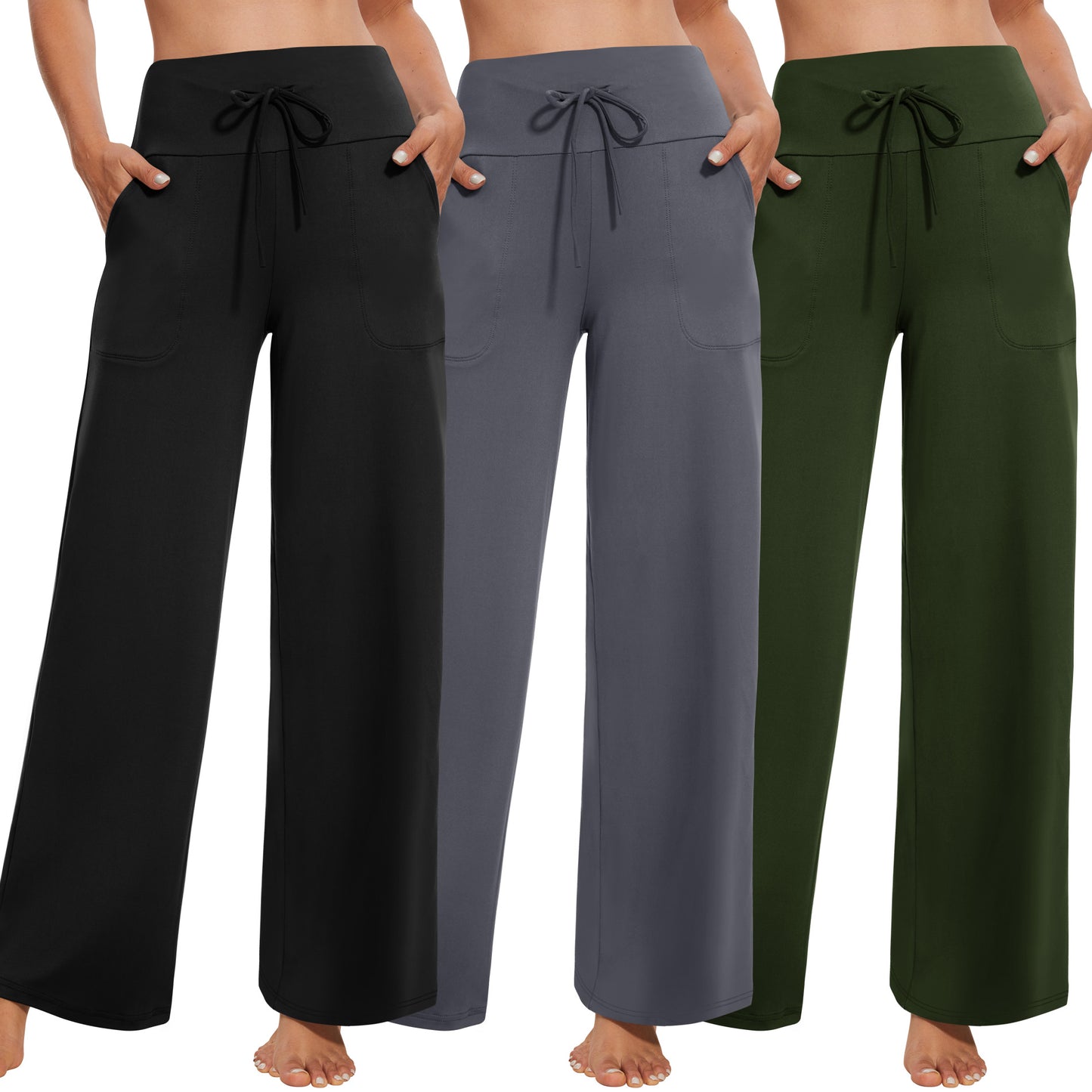 30% off Calças De Perna Larga Loungewear Estilo Casual Mulheres frete grátis para Portugal Continental