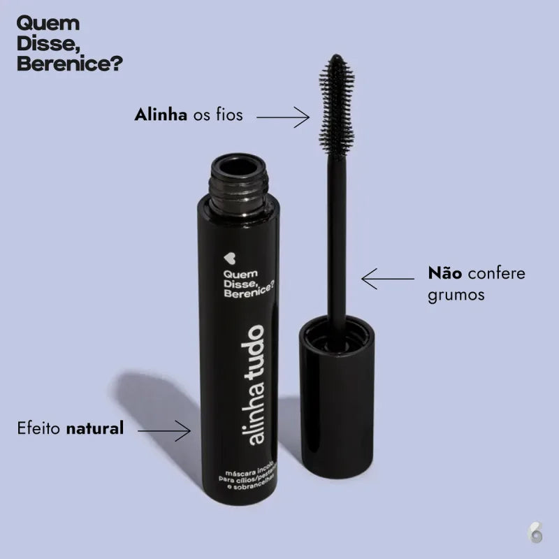 Máscara de Pestanas e Sobrancelhas Transparente Alinha Tudo, 12g