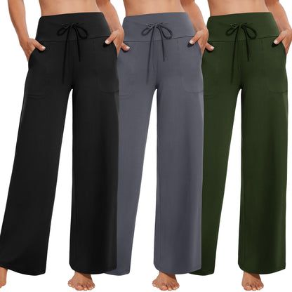 30% off Calças De Perna Larga Loungewear  Estilo Casual Mulheres frete grátis para Portugal Continental