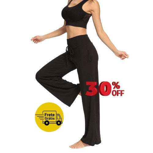 30% off Calças De Perna Larga Loungewear  Estilo Casual Mulheres frete grátis para Portugal Continental