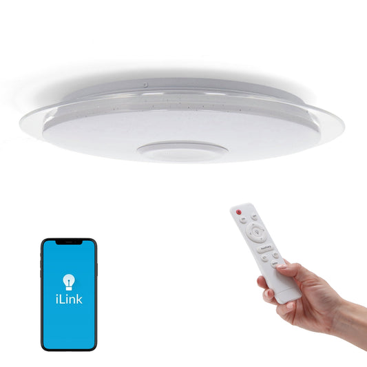 Plafón Led Magic Rgb+Cct 36W com auto falante